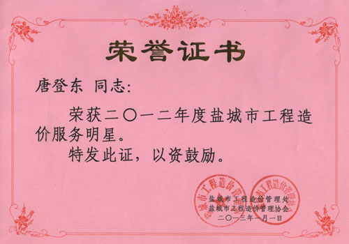 唐登東市工程造價服務(wù)明星