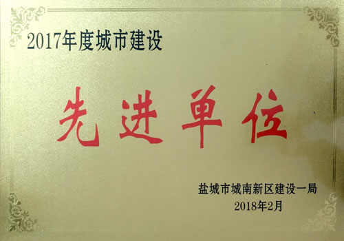城南新區(qū)城市建設(shè)先進單位